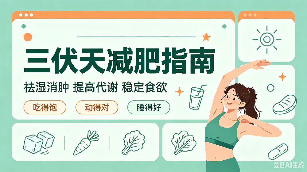 三伏天是全年减肥黄金期！不靠饿瘦，夏天减脂科学攻略